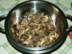 Приготовление грибного блюда