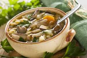 Рецепт грибного супа с мясом